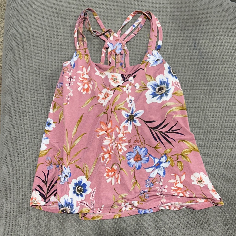 Floral Pink Sleeveless Top